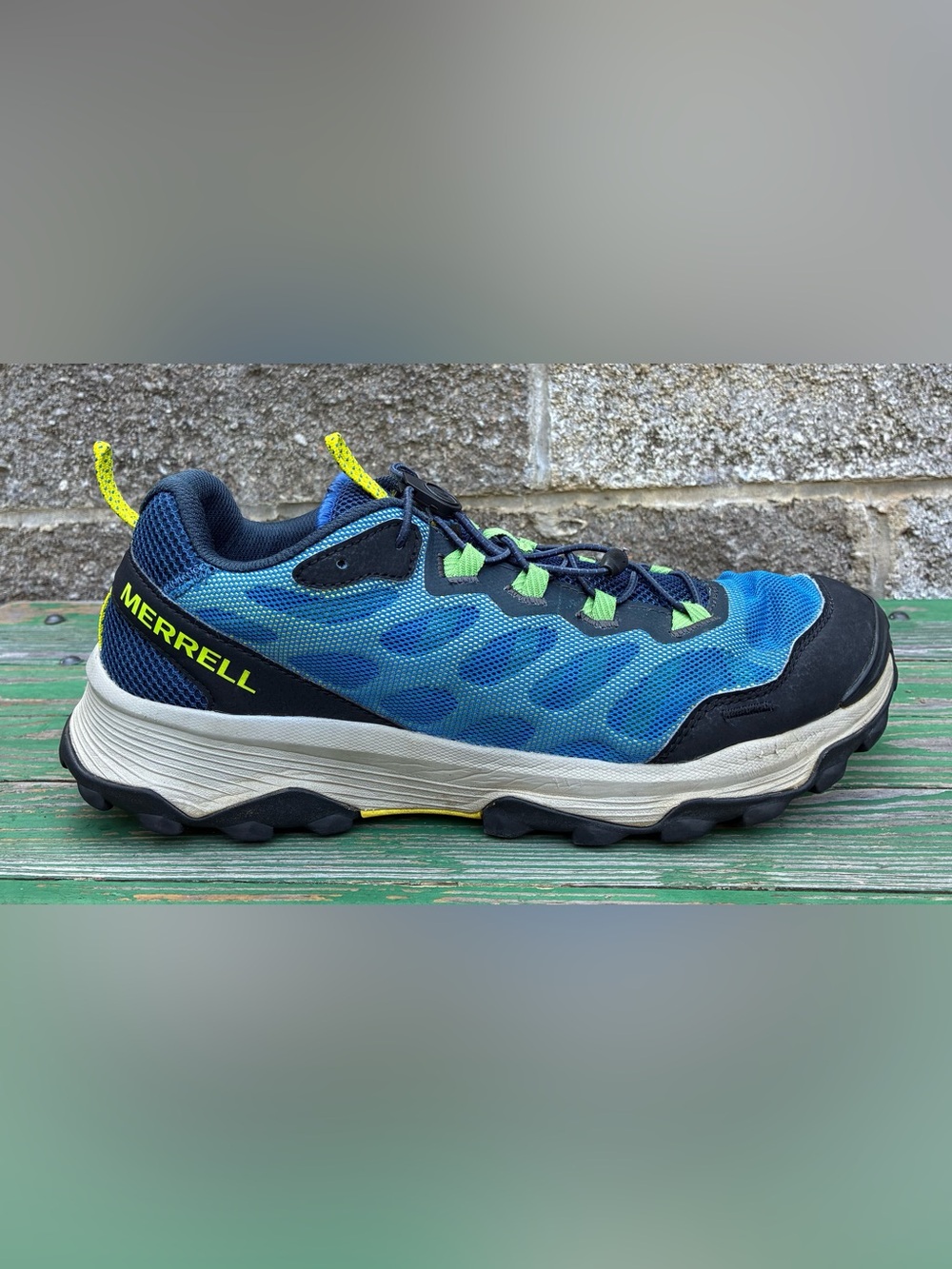 Merrell Mens Speed Strike Aerosport J135173 Blue Hiking Shoes Sneakers Sz 12